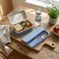 Portable Flatware 4 Piece Set with Spoon Fork Chopsticks and Slim Travel Storage Case