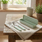 Portable Flatware 4 Piece Set with Spoon Fork Chopsticks and Slim Travel Storage Case