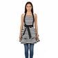 Vintage Dress Style Kitchen Apron with Halter Neck Tie Full Skirt Coverage and Adjustable Waist Bow