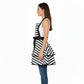 Vintage Dress Style Kitchen Apron with Halter Neck Tie Full Skirt Coverage and Adjustable Waist Bow