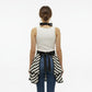 Vintage Dress Style Kitchen Apron with Halter Neck Tie Full Skirt Coverage and Adjustable Waist Bow