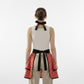 Vintage Dress Style Kitchen Apron with Halter Neck Tie Full Skirt Coverage and Adjustable Waist Bow