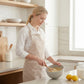 Kitchen Apron Gingham Check Pattern with Lace Trim Adjustable Neck Strap Dual Front Pockets