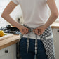 3-Piece Decorative Waist Apron Set with Ruffle Trim Pocket and Adjustable Ties