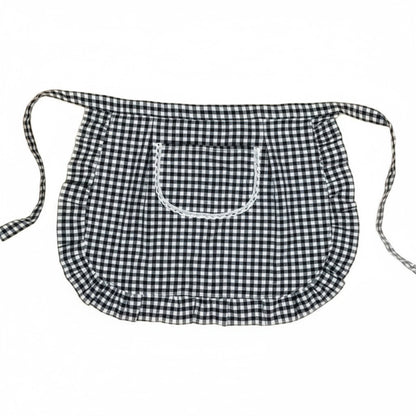 3-Piece Decorative Waist Apron Set with Ruffle Trim Pocket and Adjustable Ties