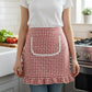 3-Piece Decorative Waist Apron Set with Ruffle Trim Pocket and Adjustable Ties