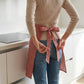 2-Piece Printed Waist Apron Set with Pockets and Tie Closure