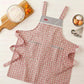 Adjustable Printed Full Apron with Bib Front and Waist Ties