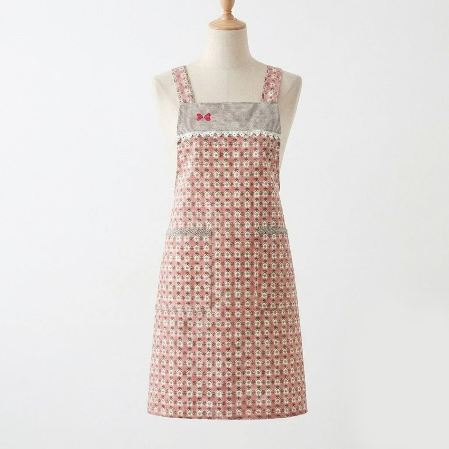 Adjustable Printed Full Apron with Bib Front and Waist Ties