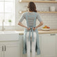 Adjustable Strap Ruffle Hem Apron with Front Pocket and Soft Fabric Design