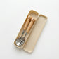 Portable Spoon and Fork Set with Storage Case Cute Character Handle Reusable Tableware
