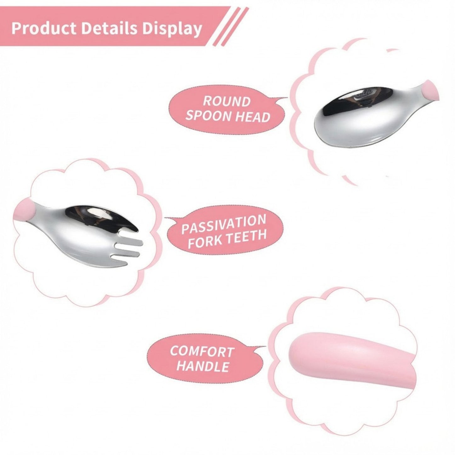 Portable Spoon and Fork Set with Storage Case Reusable Compact Travel Tableware