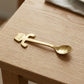 Cat Shaped Spoon Set Polished Metal Decorative Handle Cute Table Spoon 6 Piece Set