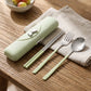 Portable Flatware Set with Storage Case Chopsticks Fork Spoon Travel Dining Utensils