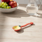 Apple Shaped Ceramic Reusable Spoon Set with Hanging Handle Design 3 Piece Set