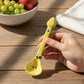 Apple Shaped Ceramic Reusable Spoon Set with Hanging Handle Design 3 Piece Set