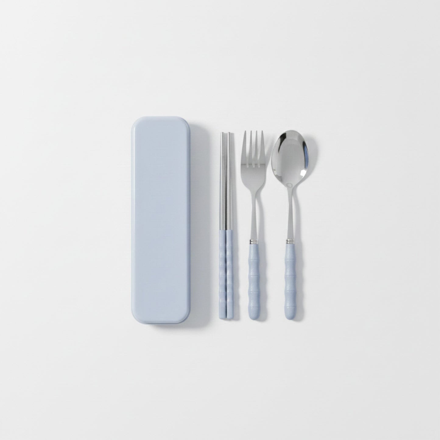 Reusable Travel Cutlery Set with Chopsticks Fork Spoon and Storage Case