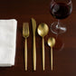 Polished Cutlery Set with Coordinated Flatware Pieces and Decorative Storage Box
