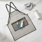 Adjustable Cross Back Transparent Utility Apron with Chain Strap Detail and Zippered Front Pocket