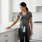 Adjustable Cross Back Transparent Utility Apron with Chain Strap Detail and Zippered Front Pocket