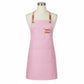 Adjustable Cross Back Utility Kitchen Apron with Faux Leather Strap Accents and Multi Pocket Storage Design