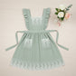 Lace Trim Ruffle Kitchen Apron with Embroidered Bib Detail Dual Front Pockets and Adjustable Waist Ties