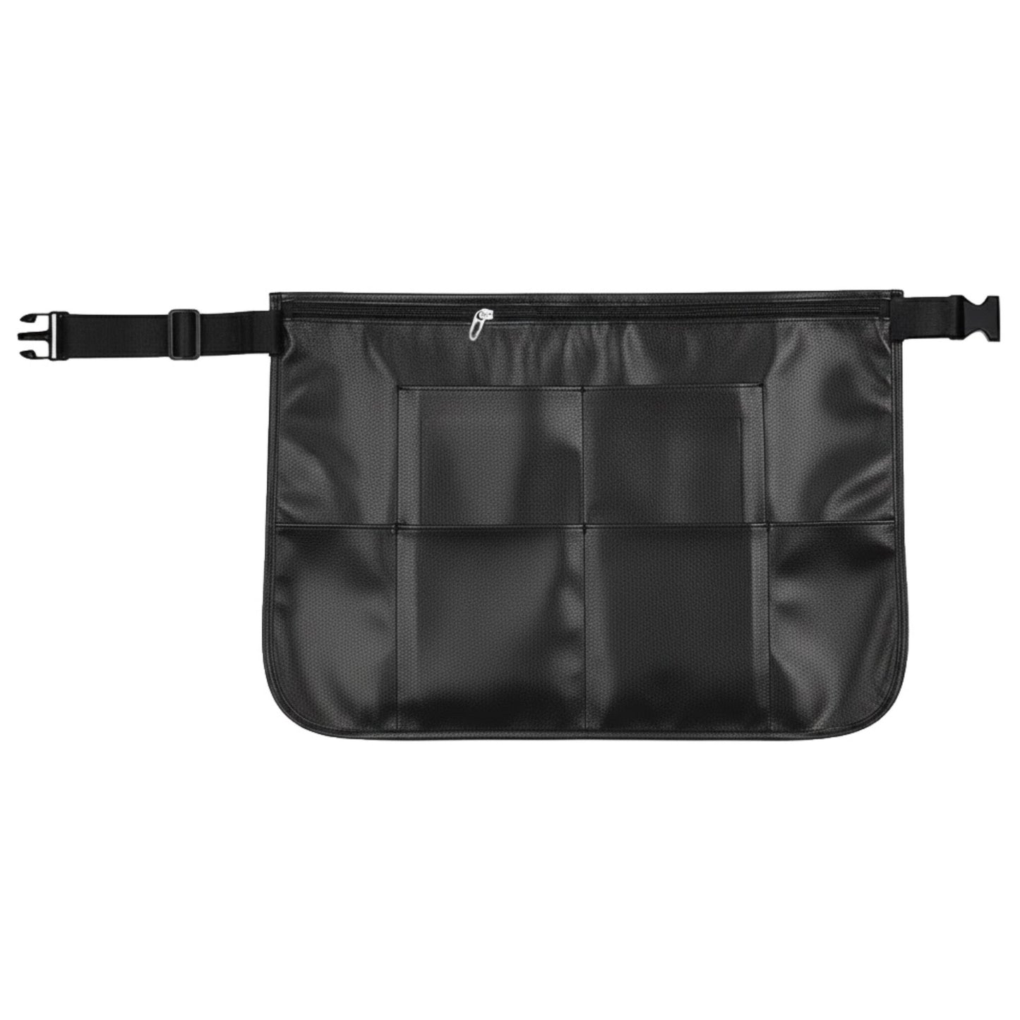Utility Waist Apron with Zipper Pocket Adjustable Buckle Strap and Multiple Front Storage Pockets