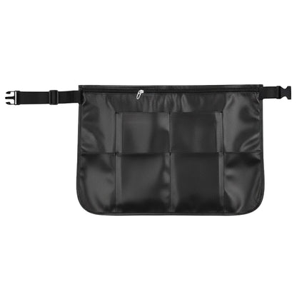 Utility Waist Apron with Zipper Pocket Adjustable Buckle Strap and Multiple Front Storage Pockets