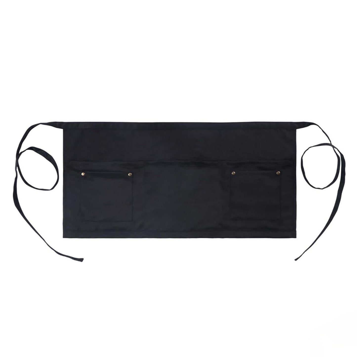 Waist Apron with Adjustable Ties and Dual Front Pockets for Kitchen Cooking Baking and Crafting
