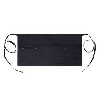 Waist Apron with Adjustable Ties and Dual Front Pockets for Kitchen Cooking Baking and Crafting