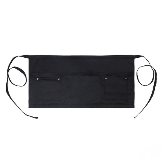 Waist Apron with Adjustable Ties and Dual Front Pockets for Kitchen Cooking Baking and Crafting