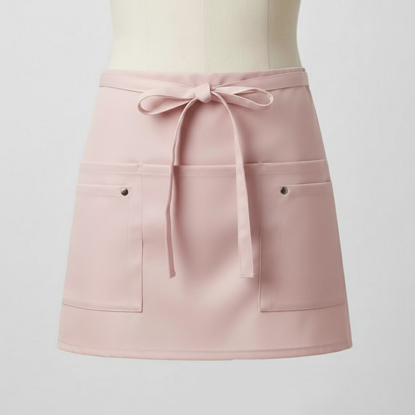 Waist Apron with Adjustable Ties and Dual Front Pockets for Kitchen Cooking Baking and Crafting