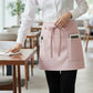 Waist Apron with Adjustable Ties and Dual Front Pockets for Kitchen Cooking Baking and Crafting