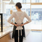 Polka Dot Kitchen Apron with Ruffle Trim Adjustable Shoulder Straps Waist Ties and Front Pockets