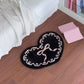 Heart Shaped Decorative Floor Mat Soft Plush Accent with Non Slip Backing