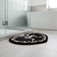 Heart Shaped Decorative Floor Mat Soft Plush Accent with Non Slip Backing
