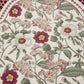 Floral Vine Pattern Scalloped Bathroom Floor Mat Soft Absorbent with Non Slip Backing