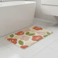 Floral Pattern Soft Absorbent Bathroom Floor Mat with Non Slip Backing