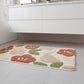 Floral Pattern Soft Absorbent Bathroom Floor Mat with Non Slip Backing