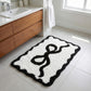 Tufted Abstract Bow Accent Mat Decorative Floor and Tabletop Decoration