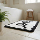 Tufted Abstract Bow Accent Mat Decorative Floor and Tabletop Decoration