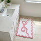 Tufted Abstract Bow Accent Mat Decorative Floor and Tabletop Decoration