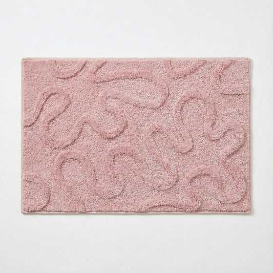 Valentine Tufted Abstract Swirl Accent Mat Soft High Pile Decorative Floor Decoration