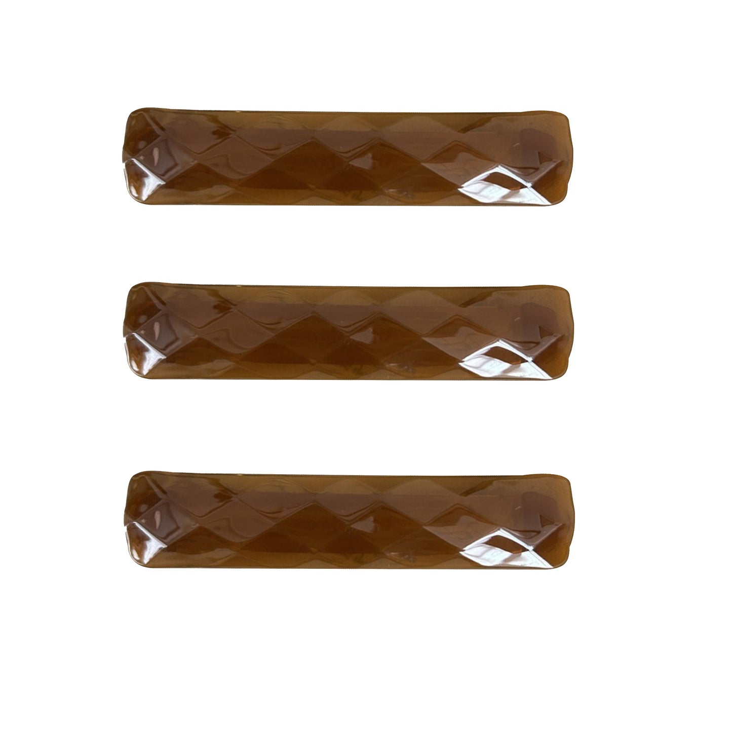 Womens Geometric Textured Hair Barrette Clips 3 Pack Same Color Set