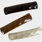 Womens Geometric Textured Hair Barrette Clips 3 Pack Same Color Set