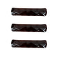 Womens Geometric Textured Hair Barrette Clips 3 Pack Same Color Set