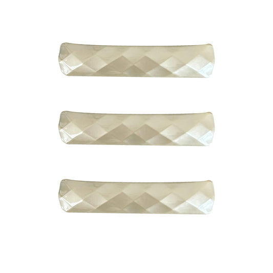 Womens Geometric Textured Hair Barrette Clips 3 Pack Same Color Set