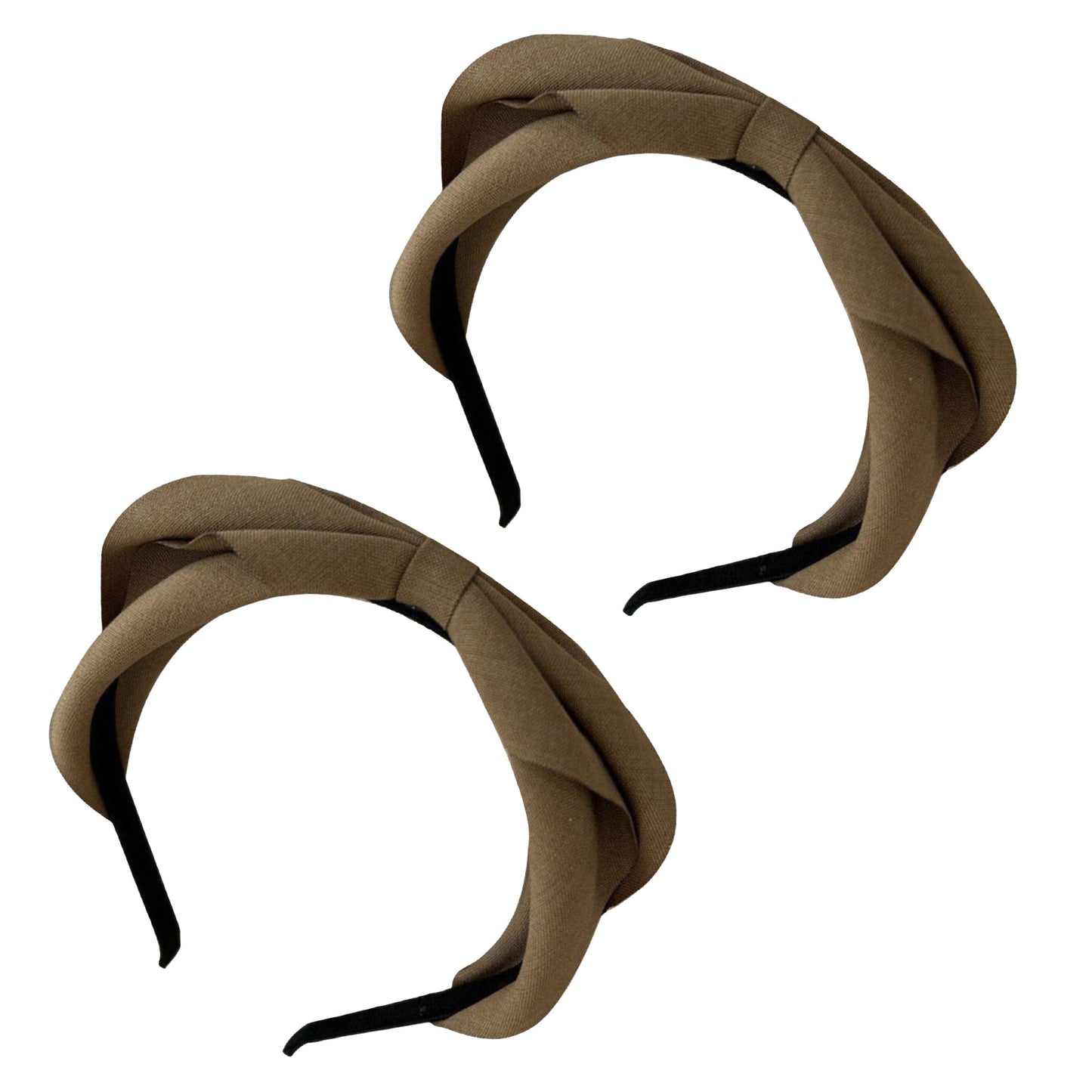 Womens Fabric Bow Headbands Two Pack Soft Structured Headband Set