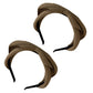 Womens Fabric Bow Headbands Two Pack Soft Structured Headband Set