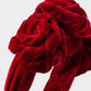 Velvet Rose Flower Padded Headband Soft Fabric Statement Hair Accessory